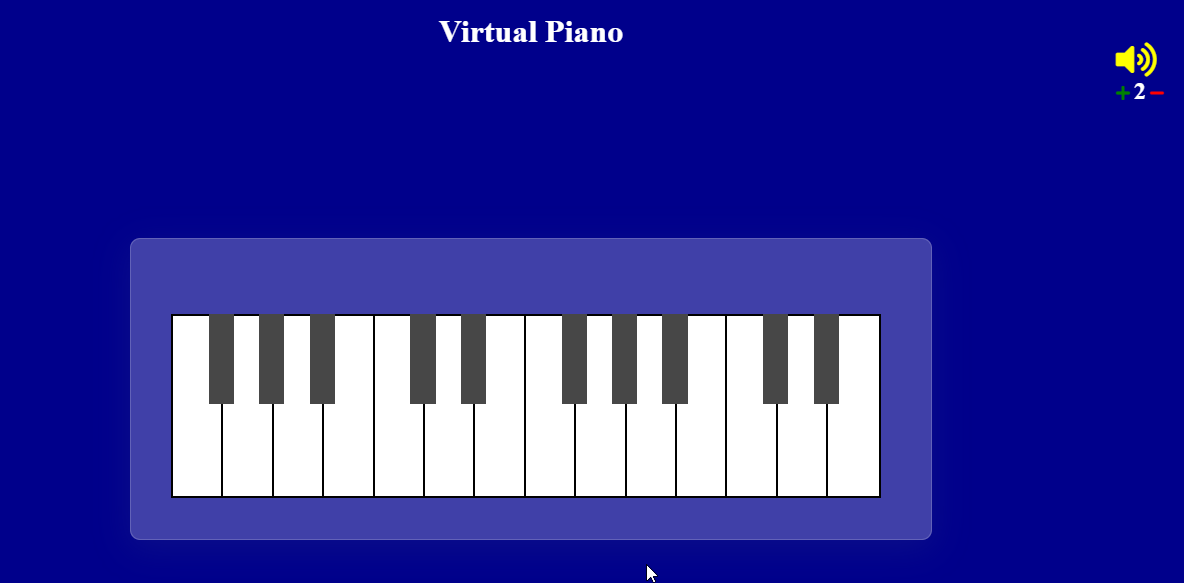 Virtual piano store app